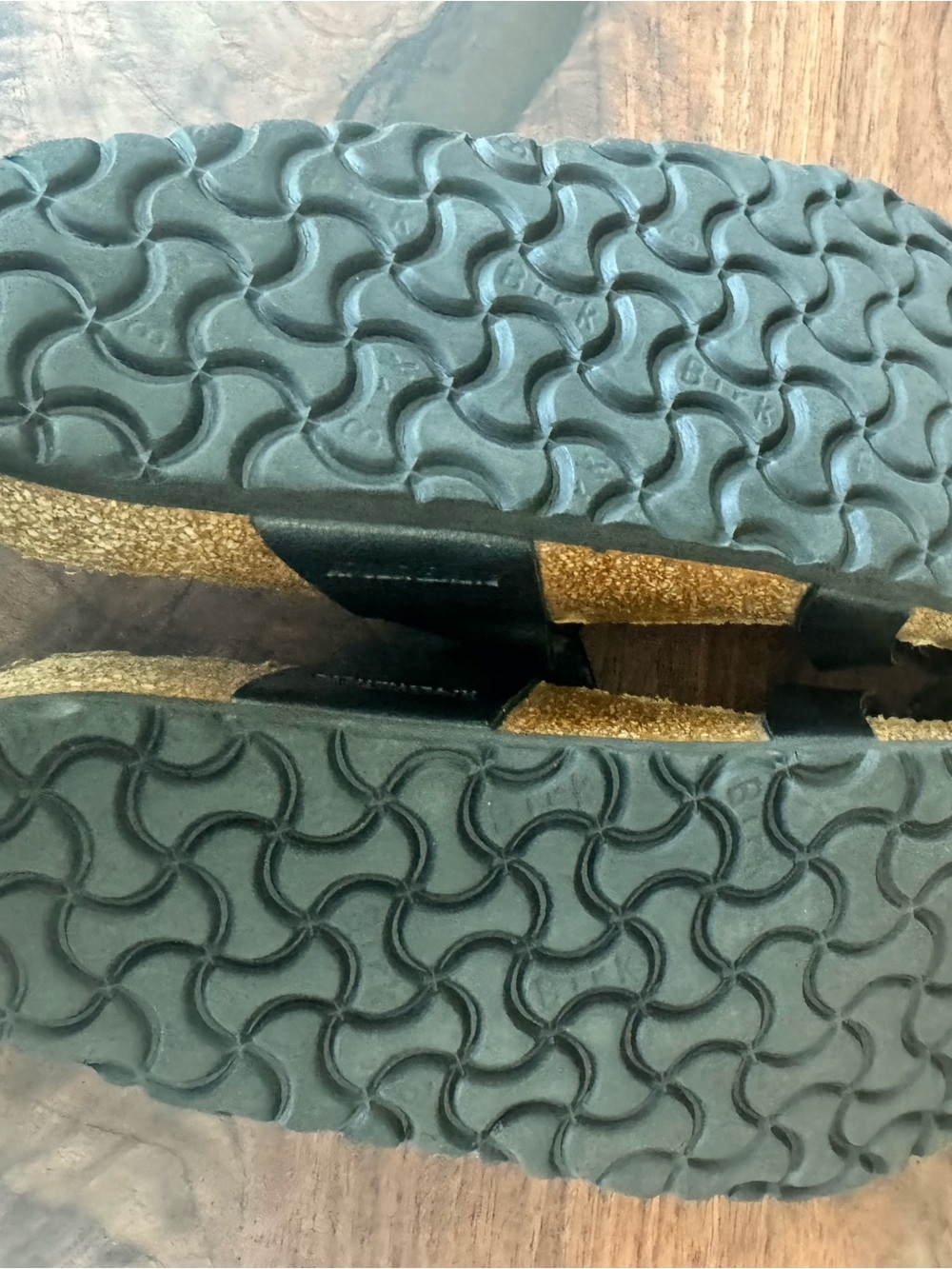 Birkenstock Black Leather Slide Sandal - Picture 2 of 5